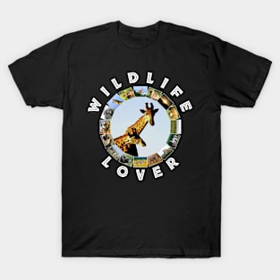 Wildlife Lover Blue Sky Giraffe T-Shirt